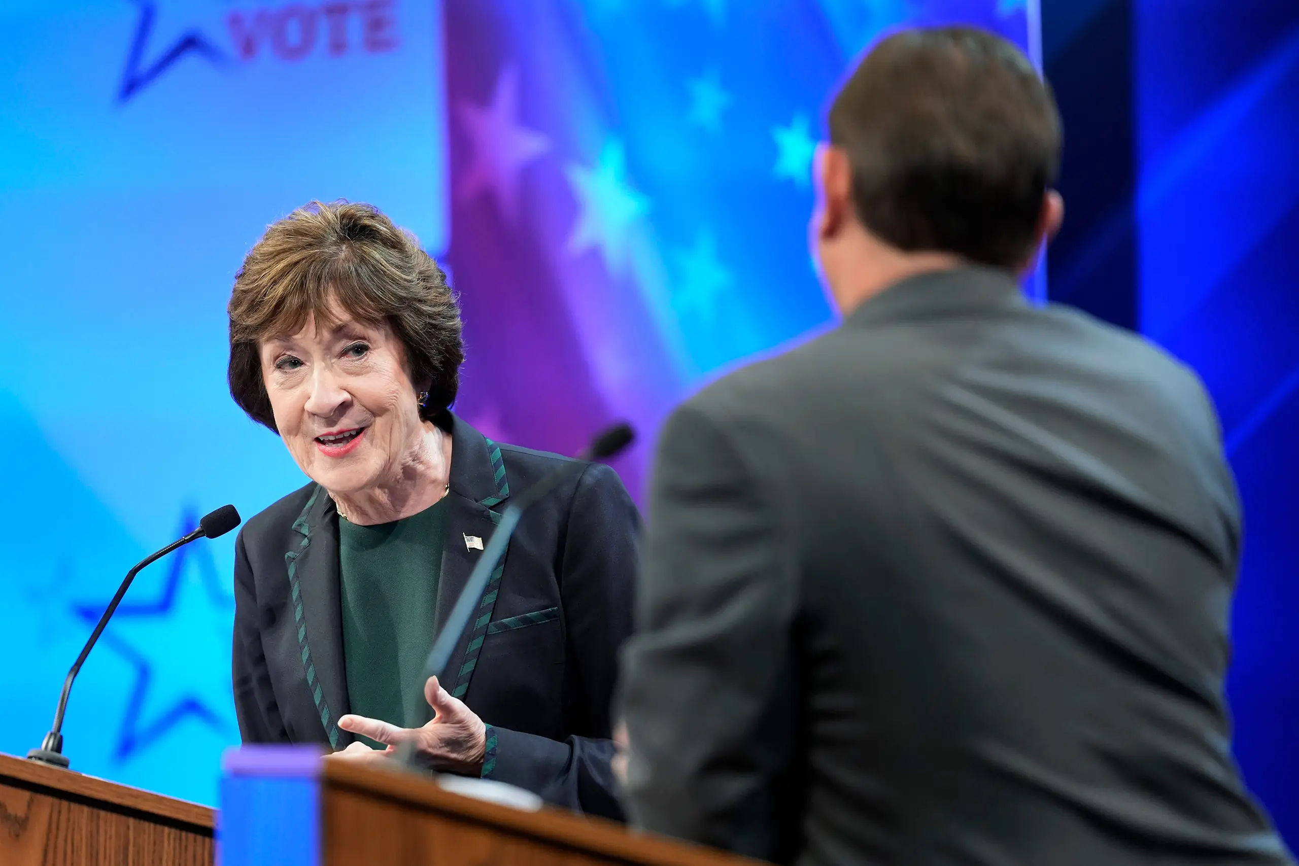 Trump rallies with Collins and Jackson amid funding gap