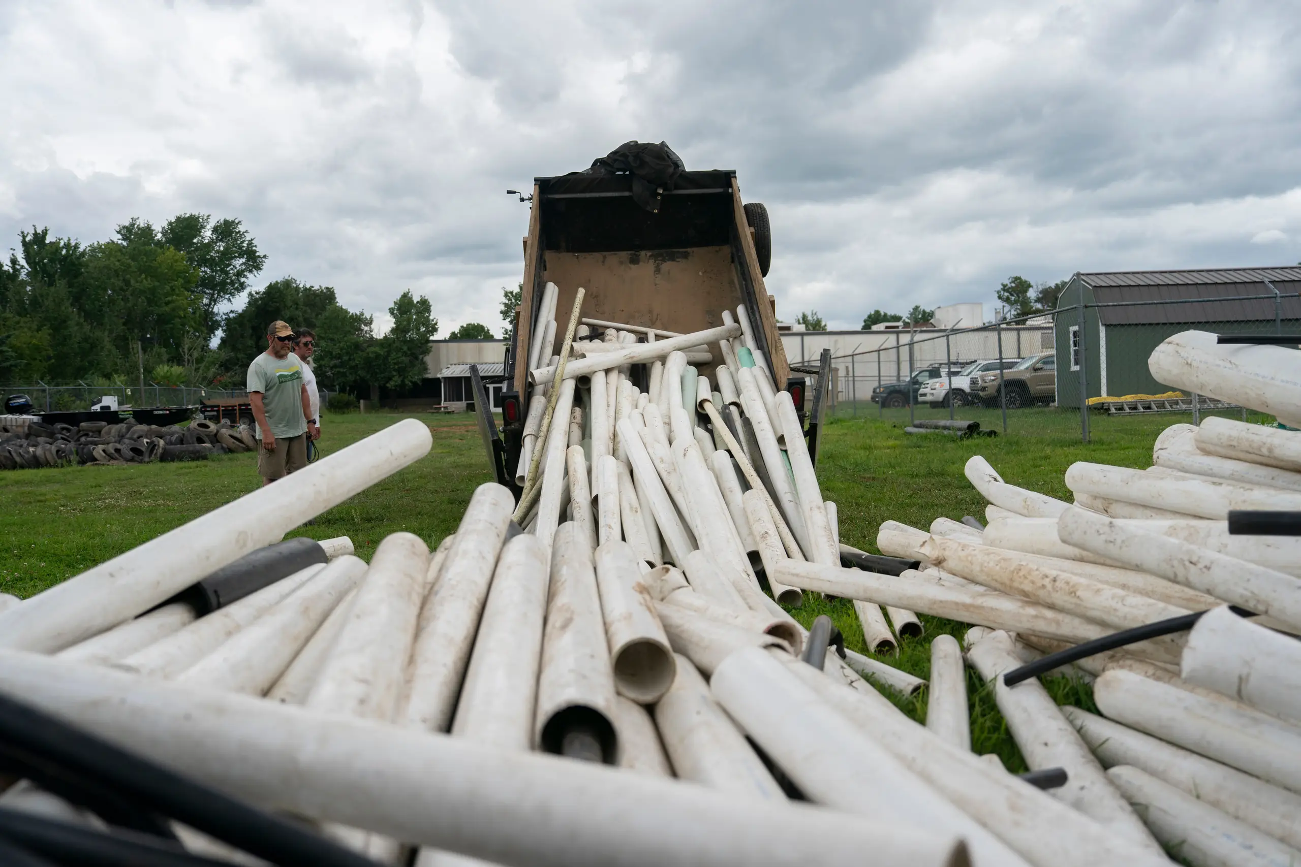 Pvc Pipe Exploded PVC pipes swept away by Hurricane Helene flooding still dominate ...