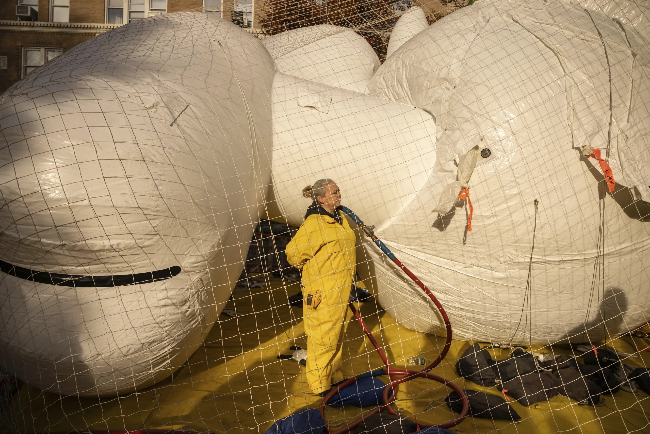 Massive balloons take shape ahead of the Macy's Thanksgiving Day