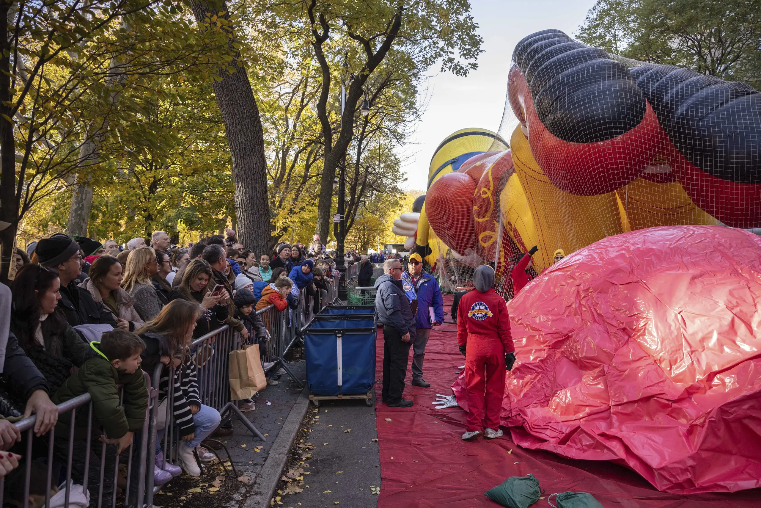 Massive balloons take shape ahead of the Macy's Thanksgiving Day