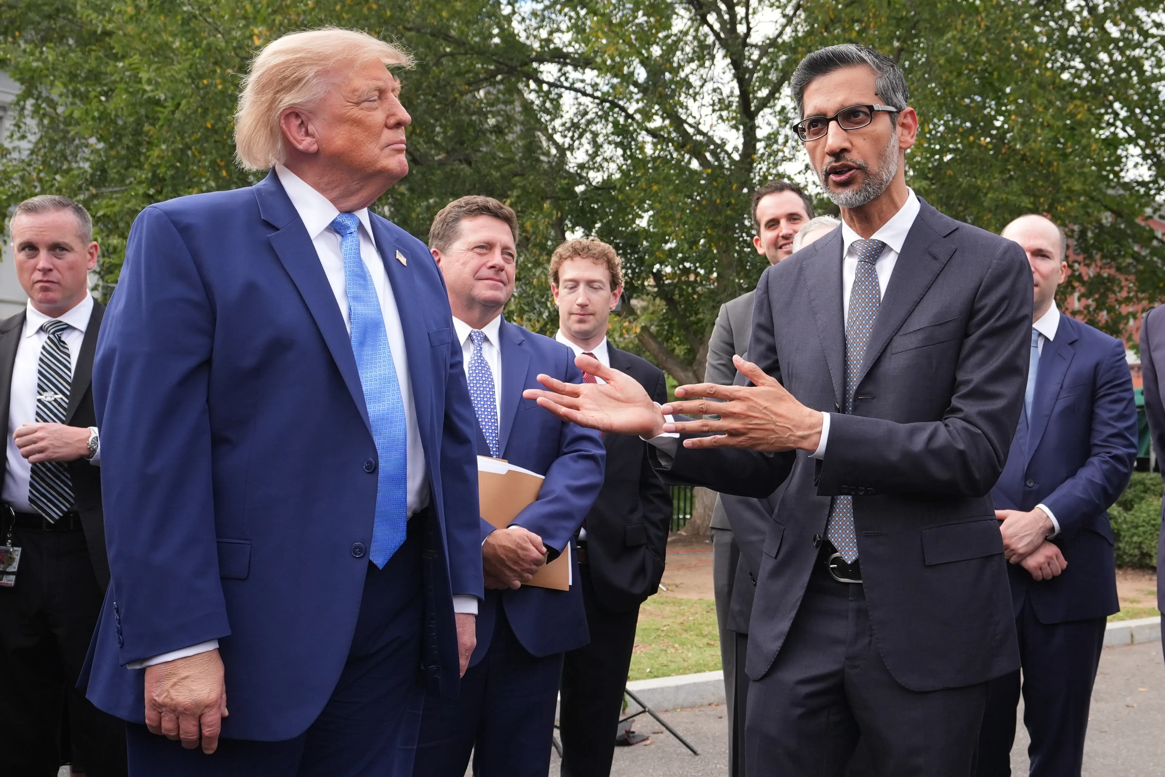 Trump says top tech firms have signed accord to `self-police` AI development