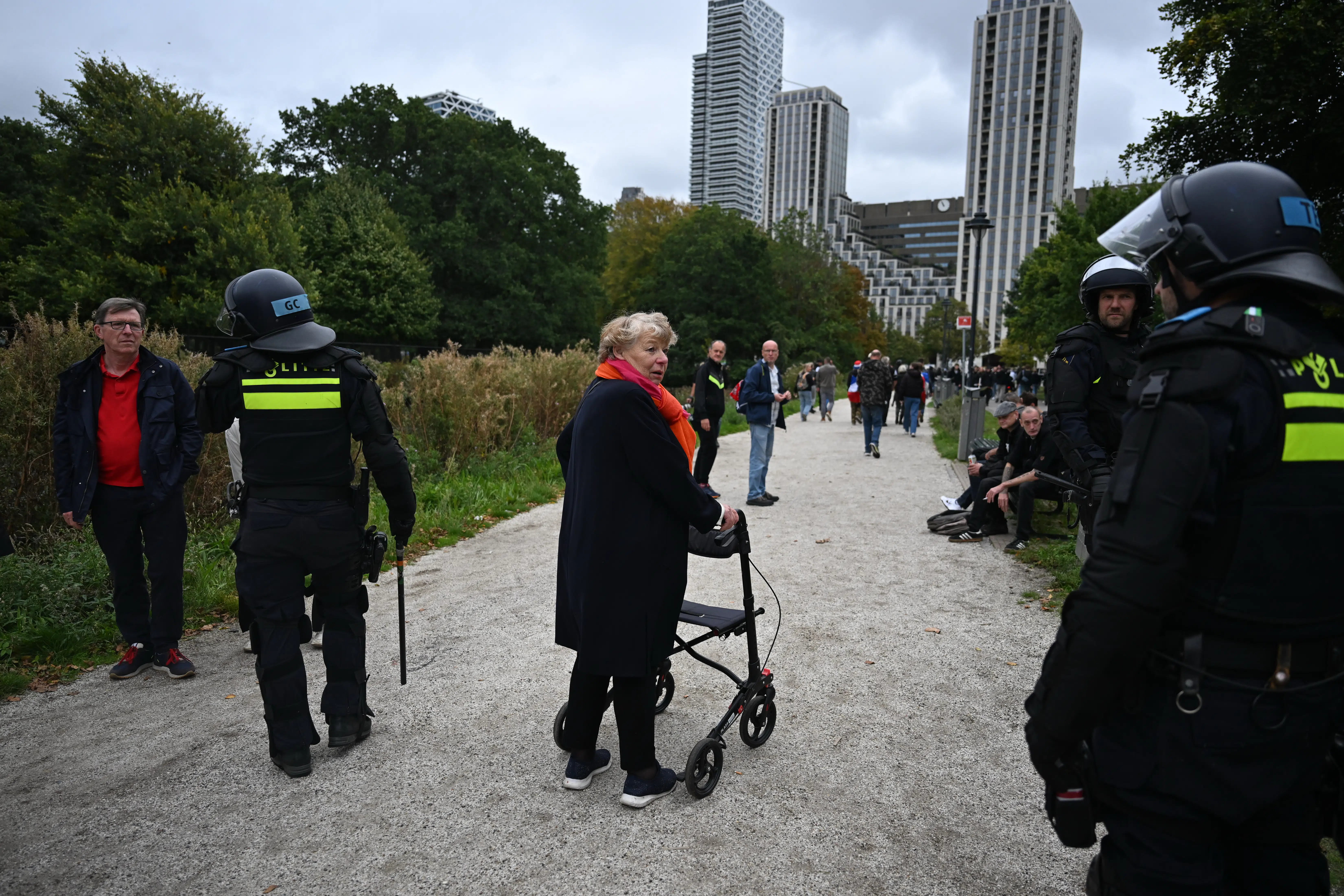 Dutch riot police break up far-right protest in The Hague after violence erupts