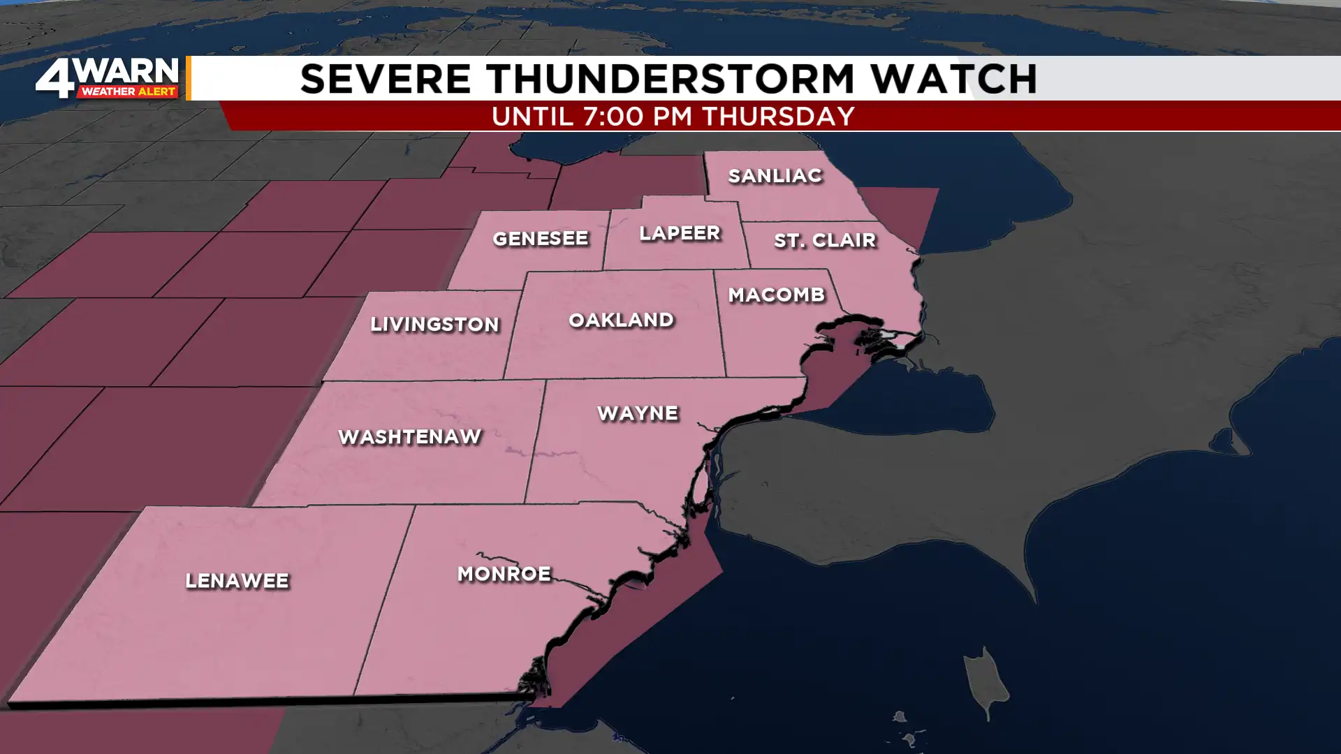 Severe Thunderstorm Watch in effect for Southeast Michigan into ...