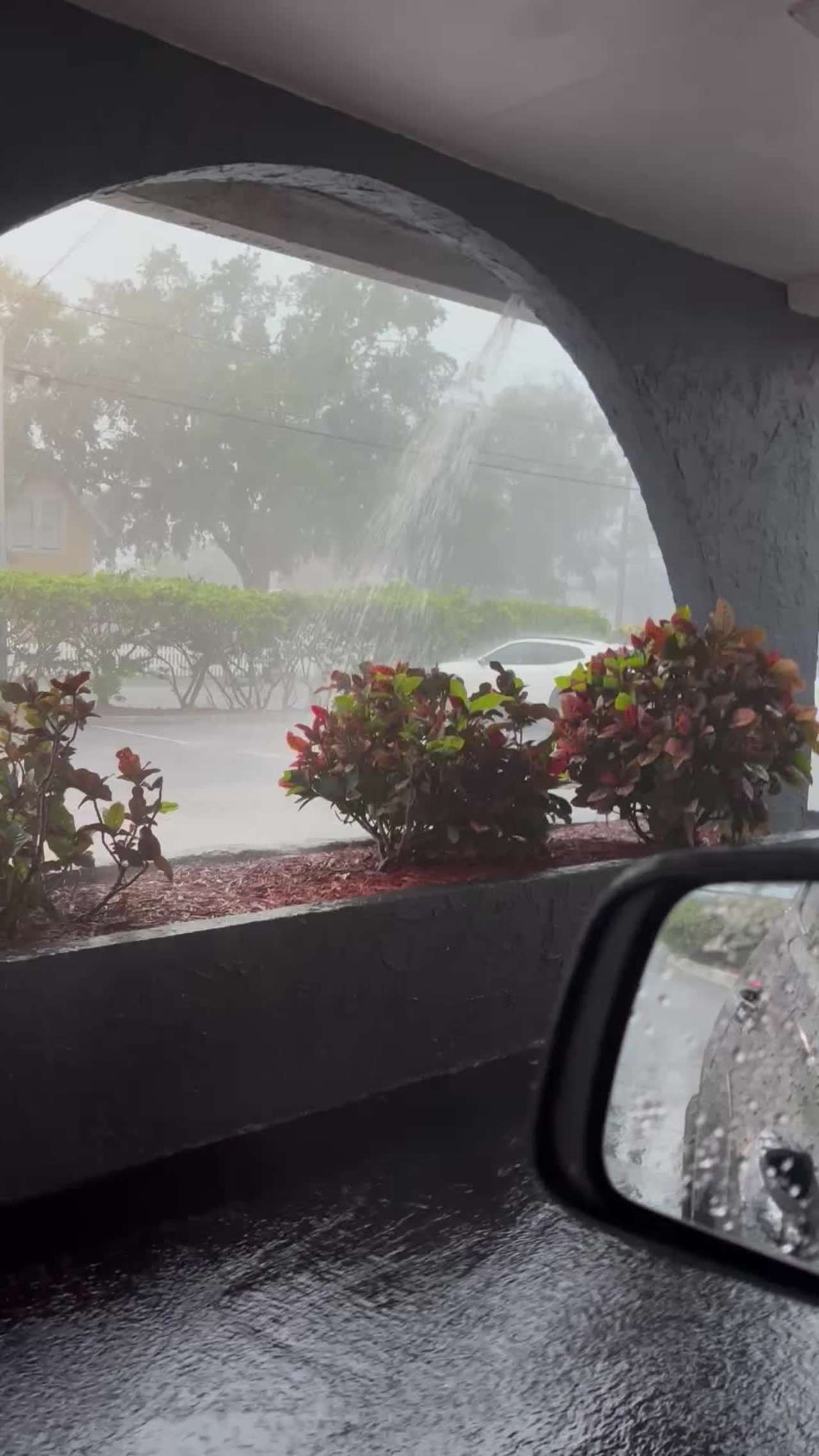 Heavy thunderstorm downtown st Augustine 