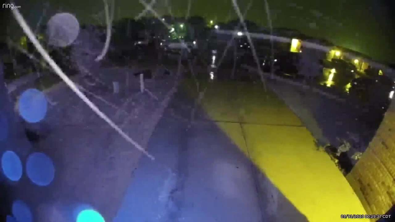 Ring camera footage of the storm last night I live outside Castroville in whisper falls