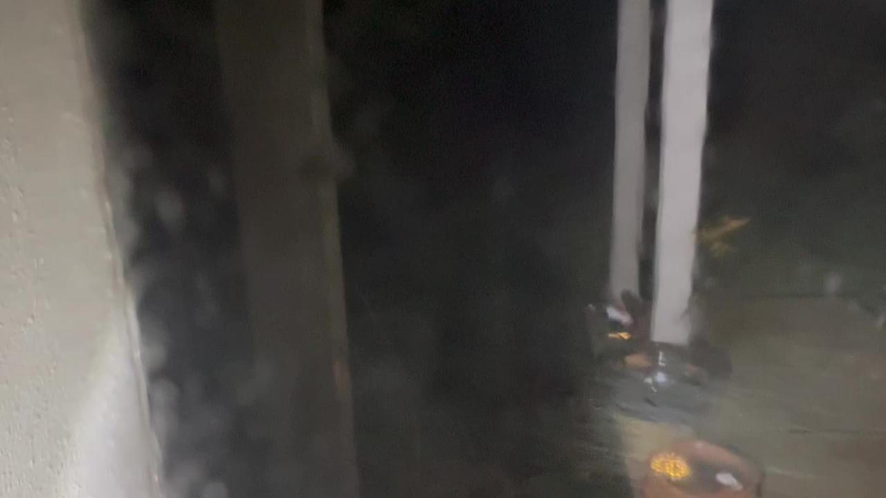 Rain coming down hard sideways. 791 customers affected in my area says CPS. 