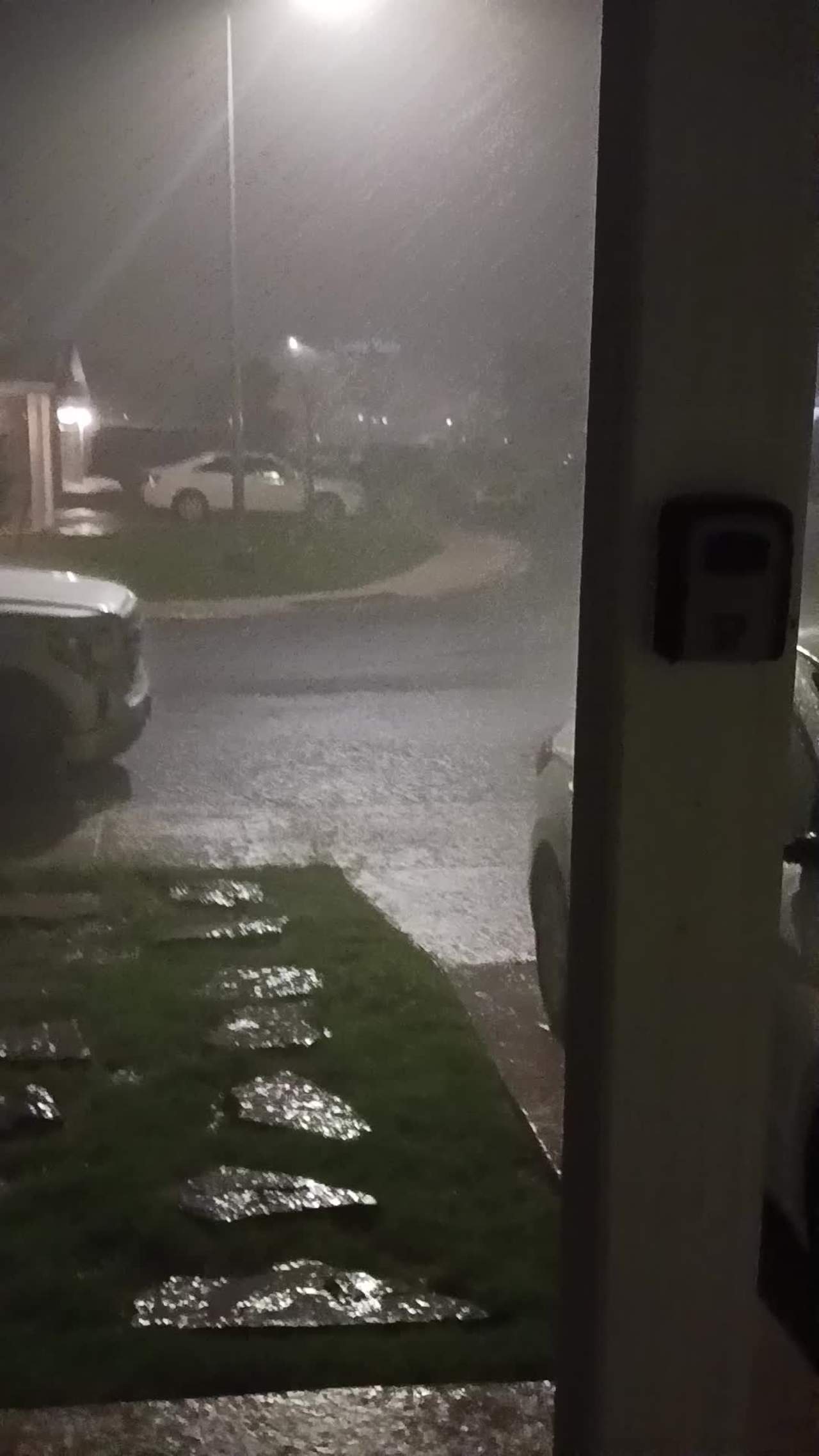 Rain blowing sideways 