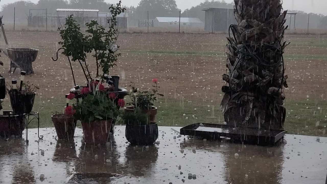 Easter 2022 hailstorm in Hondo, TX