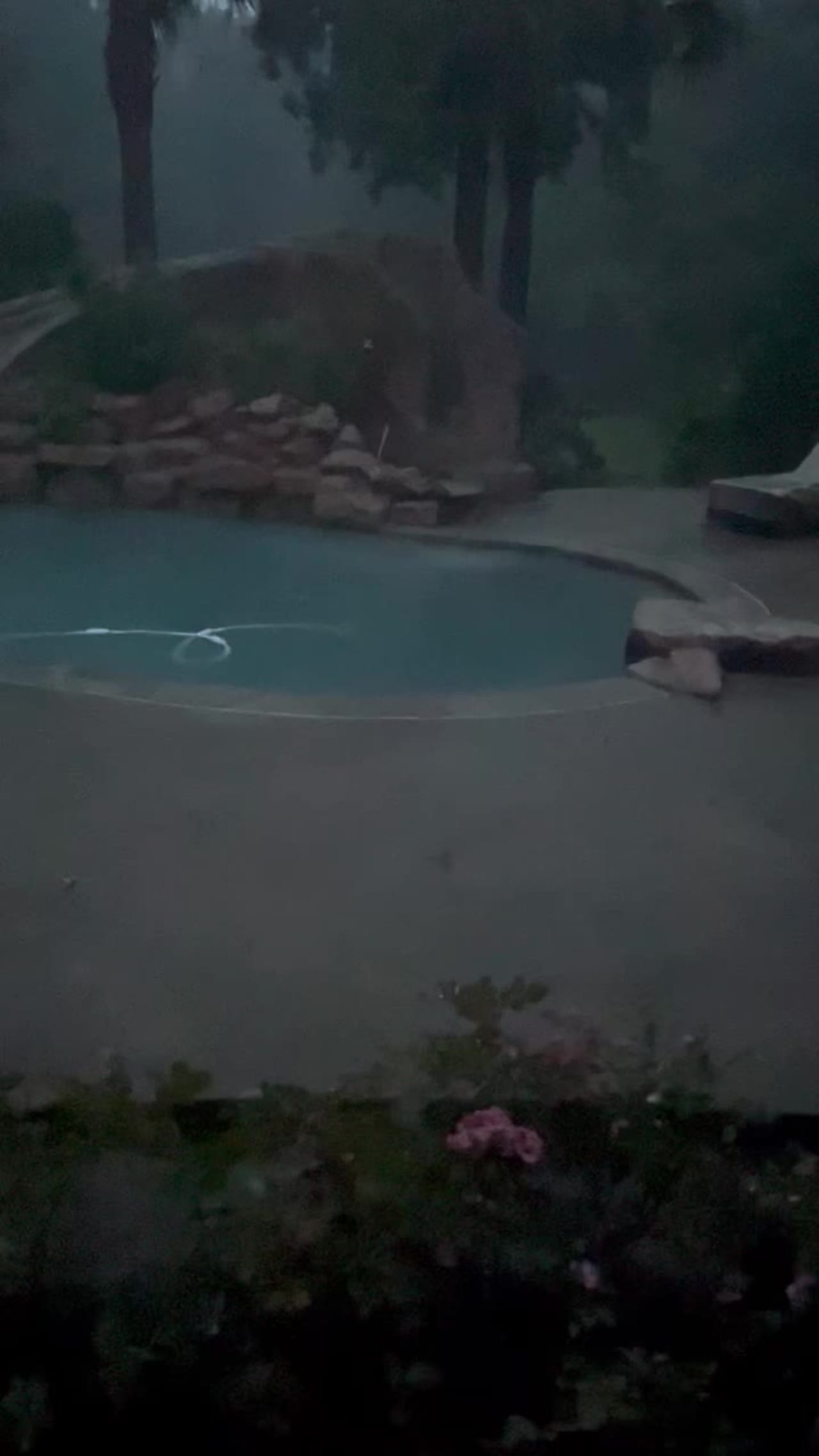 Lots of lightening and hail 