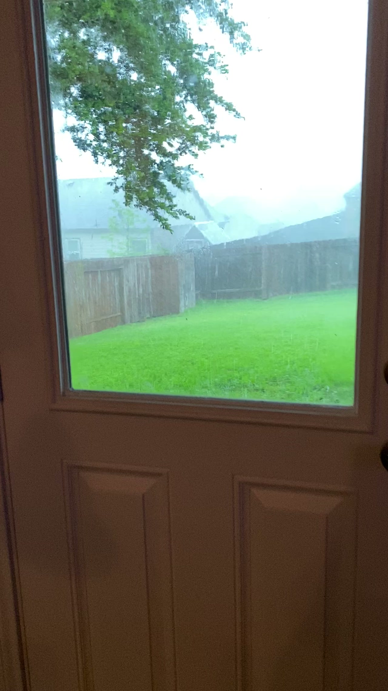 As it started moving through & then we headed to the bathroom